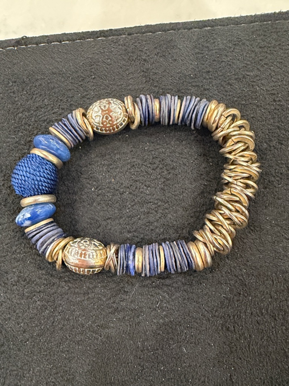 Chico's Blue Enamel and Gold-Tone Bracelet Duo - Picture 2 of 5